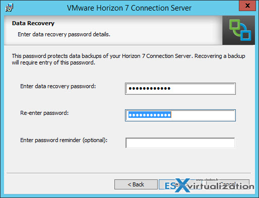 VMware Horizon 7 - Installation of Connection server