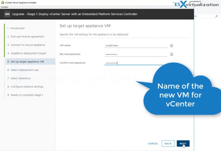Upgrading a vCenter Server Appliance (VCSA) to version 6.7
