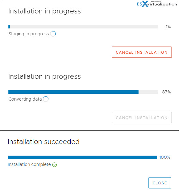 VMware VCSA Update process takes long time